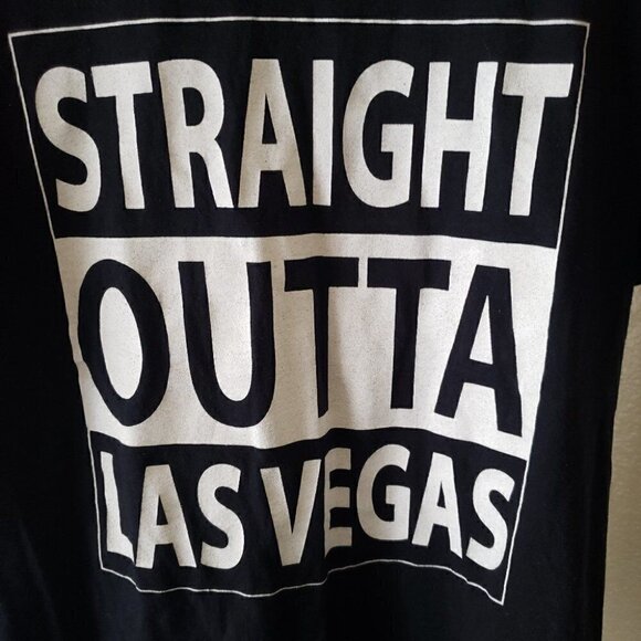 Straight Outta Las Vegas Black Short Sleeve Unisex T-Shirt - Picture 2 of 3